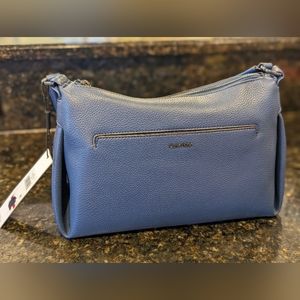 Brand New With Tags Calvin Klein "Lee" Over-the-Shoulder Purse-Navy